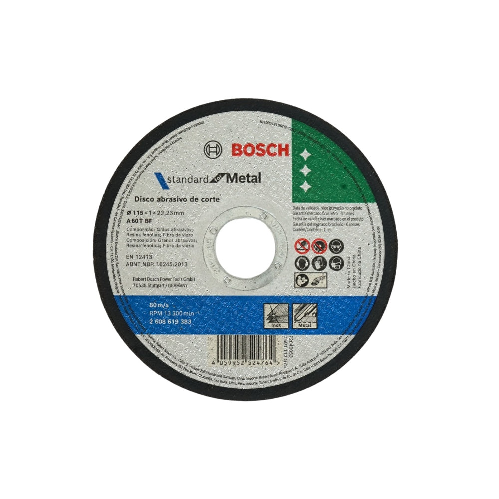 Disco de corte standard bonded 115 m x 1.0 mm