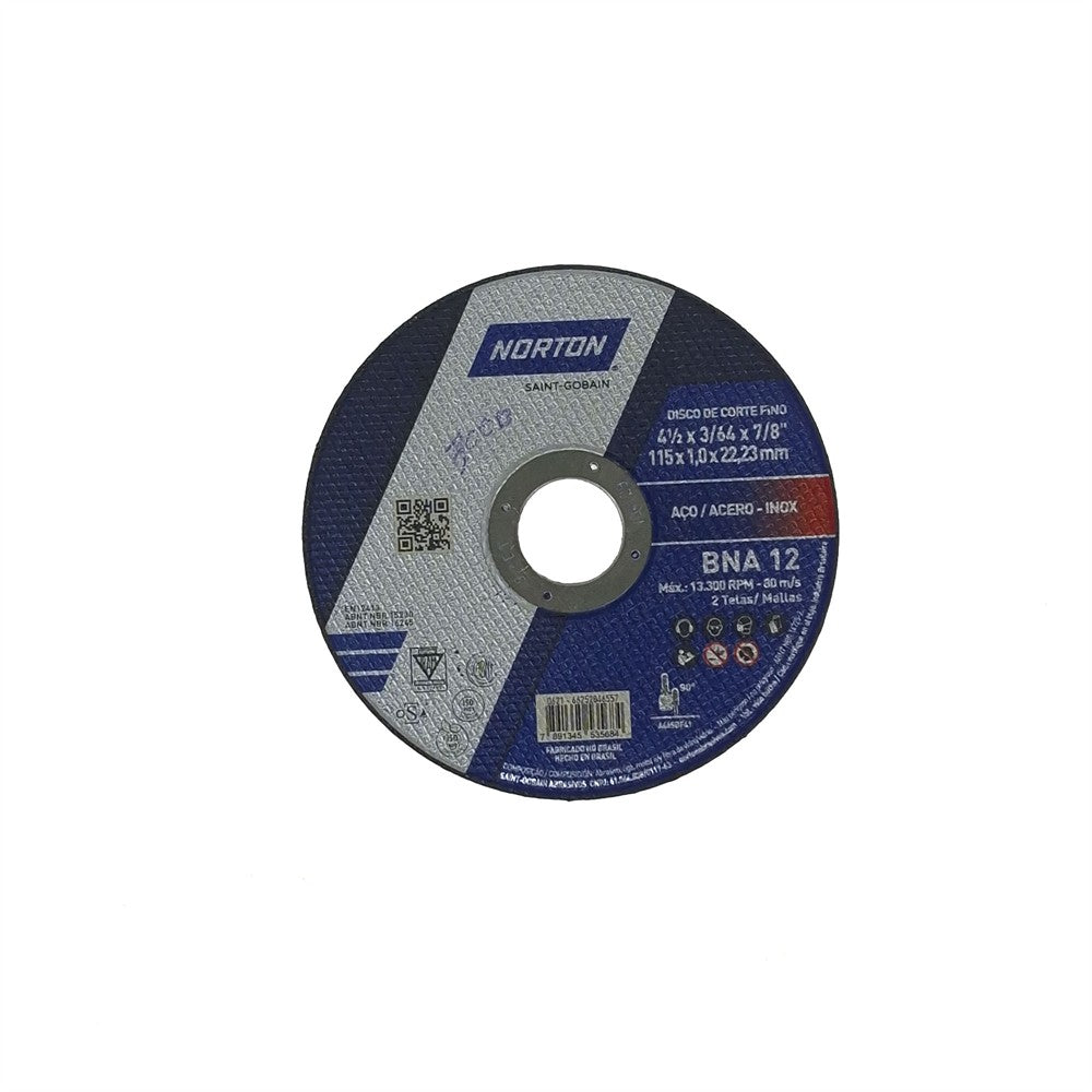 Disco corte fino bna12 extra 4-1/2x3/64x7/8