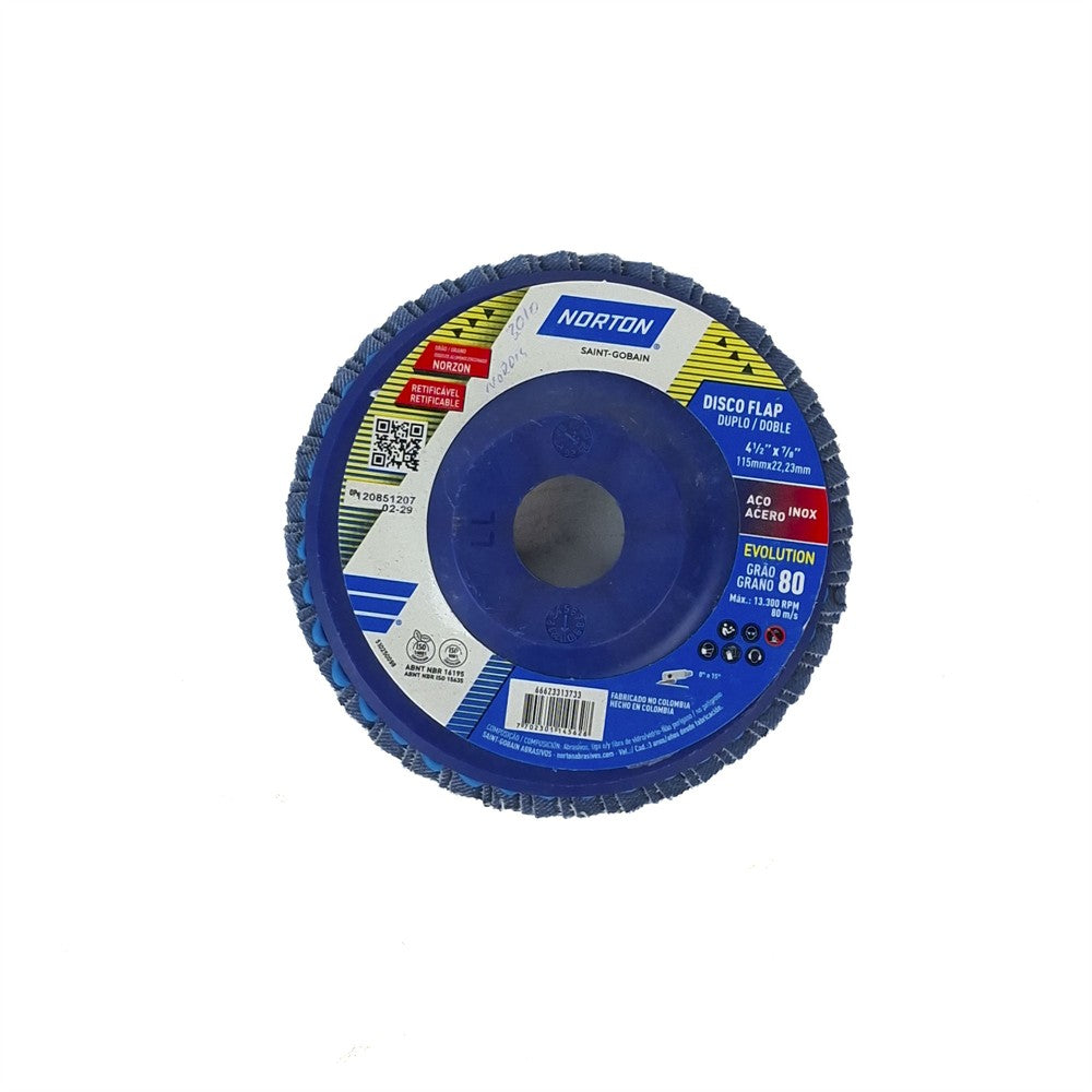Discos flap evolucion r822  4 1/2  grano 80