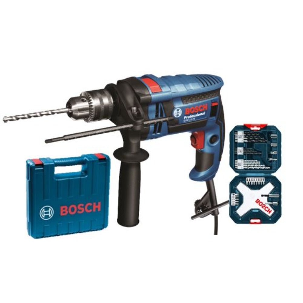 Taladro percutor gsb 16re con set 34 piezas bosch