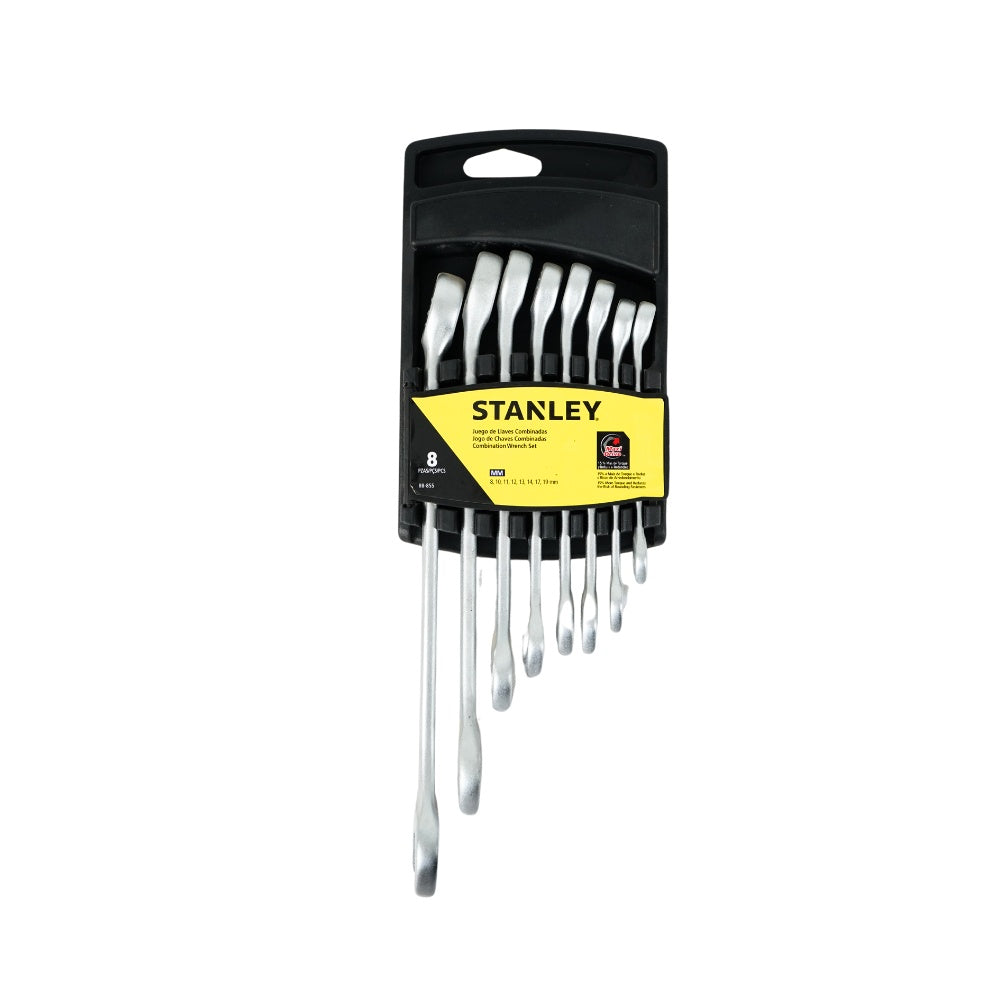 Llave mixta jgo x 08pza 8-19mm stanley 88-855