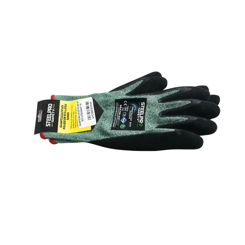 Guante multiflex poliéster eco látex sandy t: m