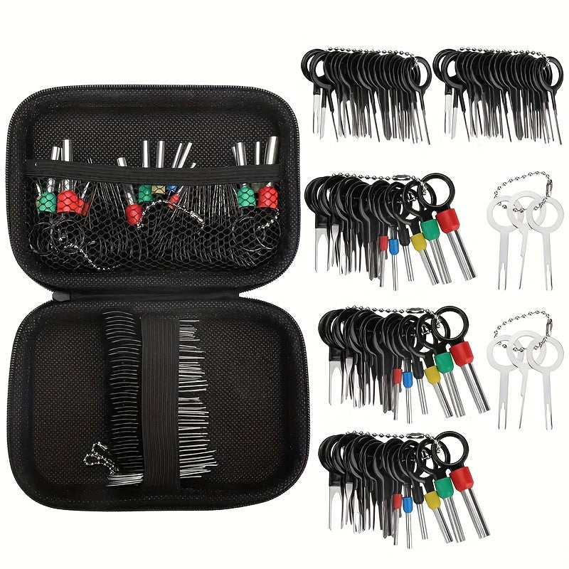 Kit extractor de pines y terminales — 100 piezas con estuche